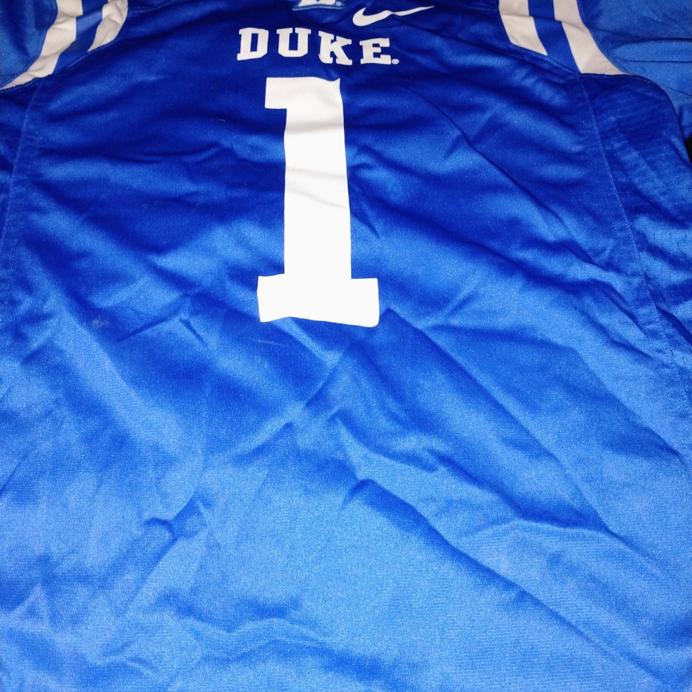Nike Blue and White Men's Jersey